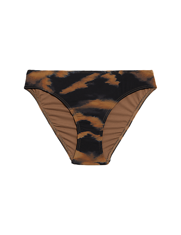 Printed High Leg Bikini Bottoms