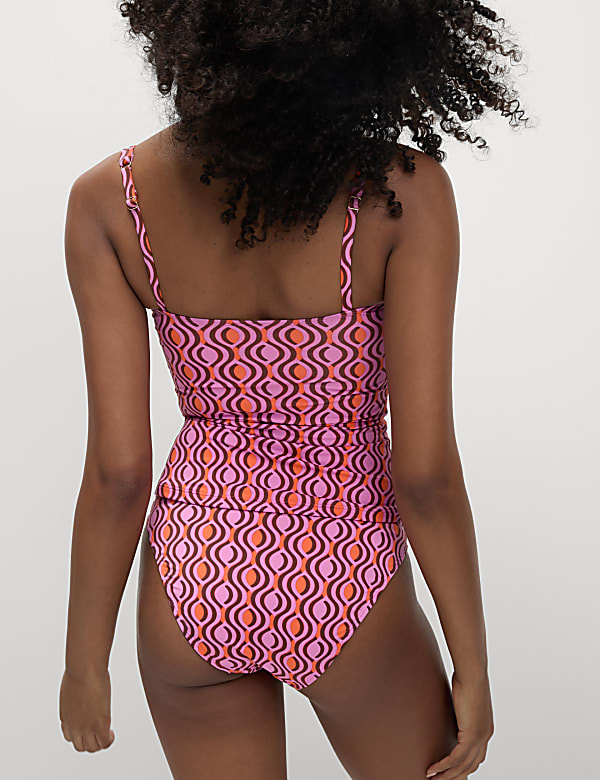 Printed High Leg Bikini Bottoms