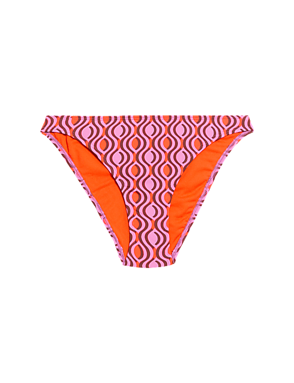 Printed High Leg Bikini Bottoms