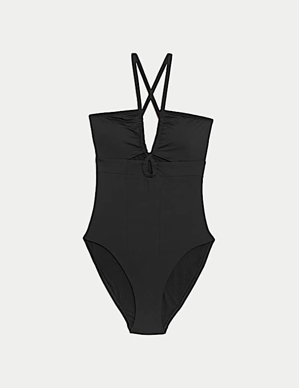 Maillot de bain ampliforme dos nu &agrave; motif ajour&eacute; - BE