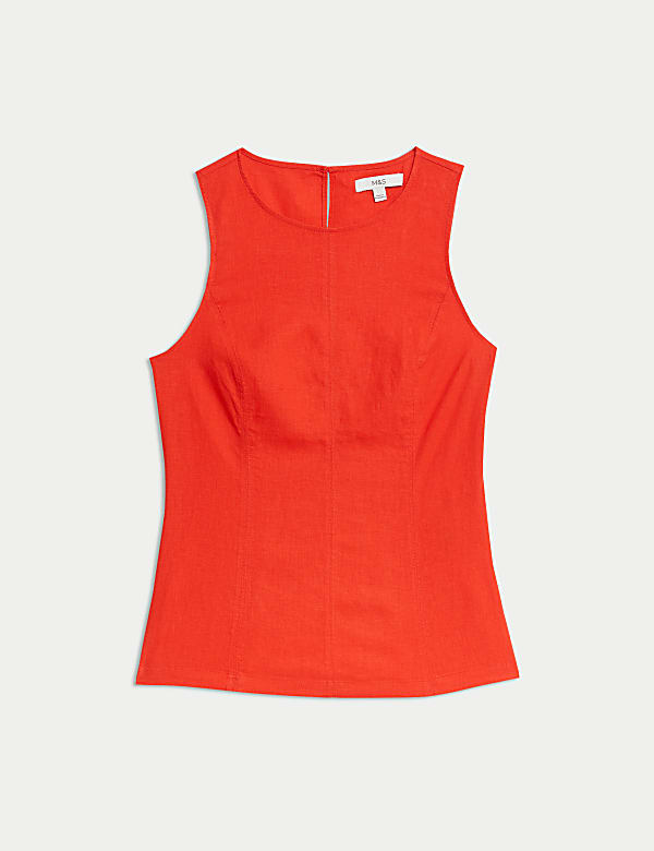 Linen Rich Longline Sleeveless Top - JO