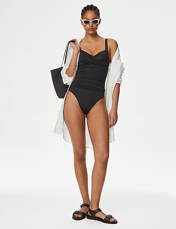 One piece swimwear with padded cups clearance