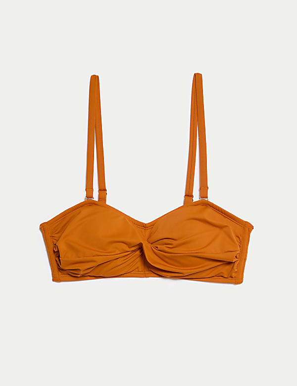 Gevulde bandeau-bikinitop met gedraaide voorkant - NL