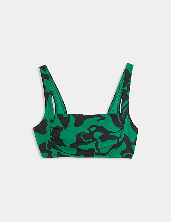 Printed Padded Square Neck Bikini Top - LU