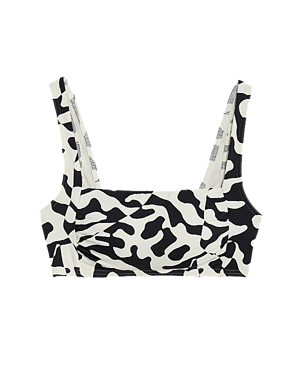 Printed Padded Square Neck Bikini Top