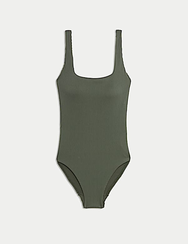 Textured Scoop Neck Swimsuit - SI