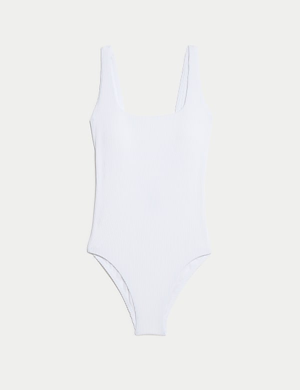Textured Scoop Neck Swimsuit - CA