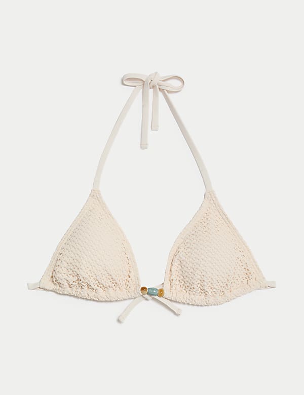 Textured Padded Triangle Bikini Top - CA