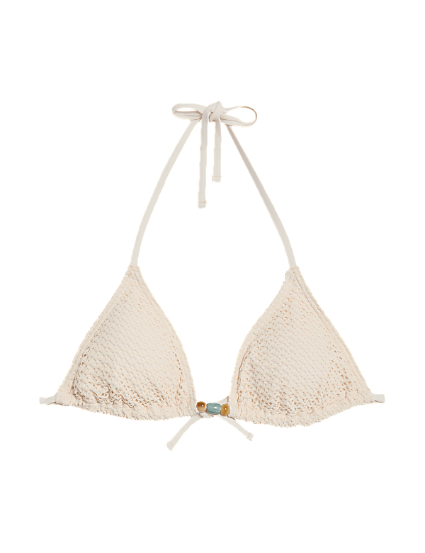 Textured Padded Triangle Bikini Top