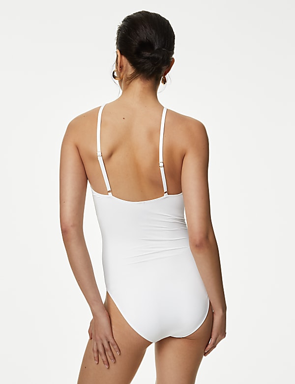 Twist Front Cut Out Bandeau Swimsuit