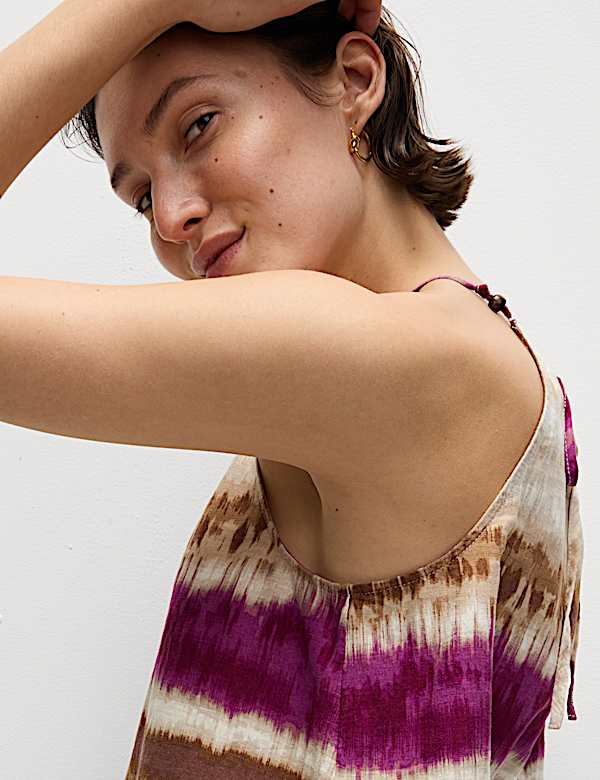 Linen Rich Halter Neck Top