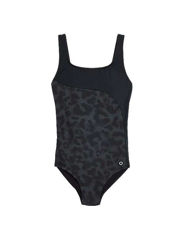 Printed Scoop Neck Swimsuit
