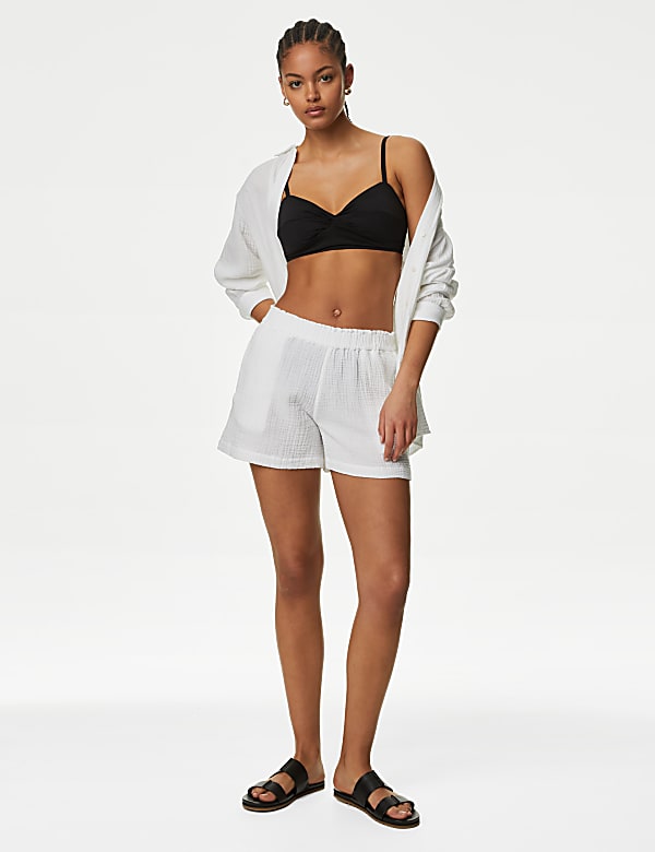 Padded Twist Front Plunge V-Neck Bikini Top