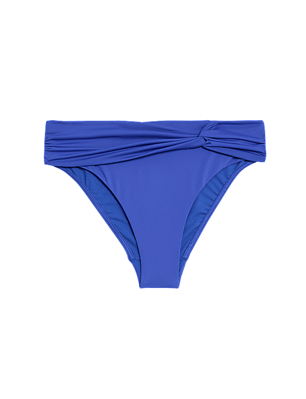 Twist Front High Leg Bikini Bottoms