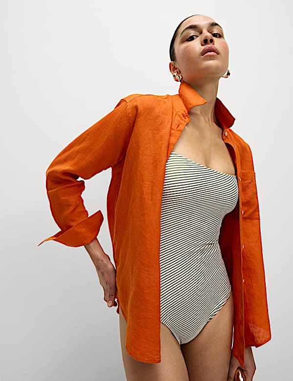 Printed Square Neck Swimsuit - JO