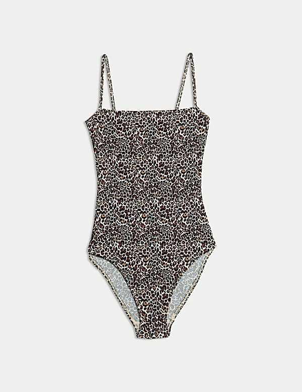 Printed Square Neck Swimsuit - TW