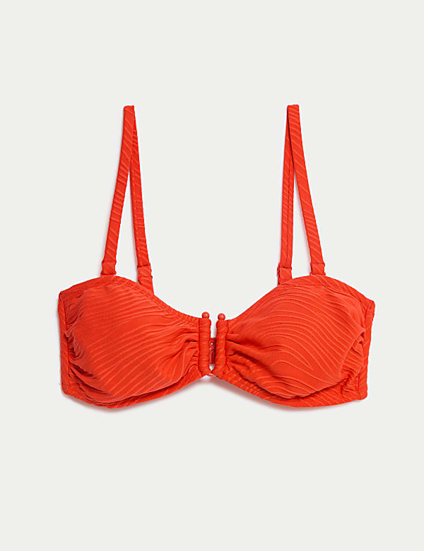 Textured Bandeau Bikini Top - ID