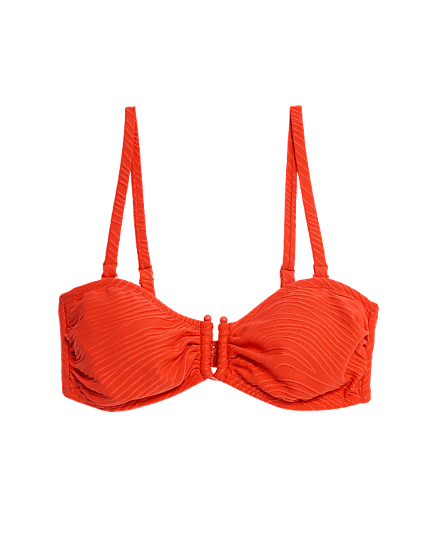 Textured Bandeau Bikini Top
