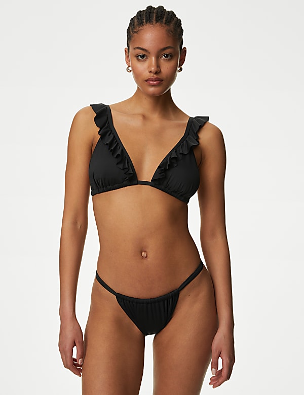 Ruffle Plunge Bikini Top - JP