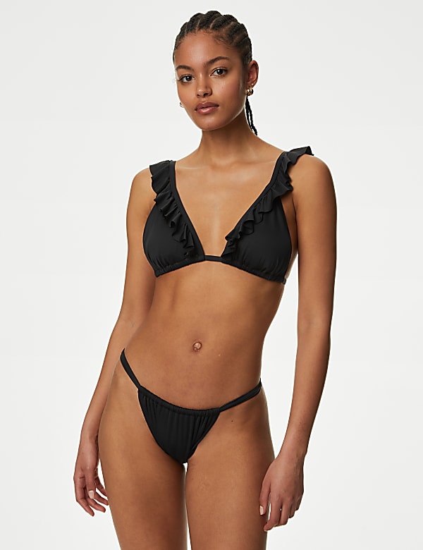 High Leg Bikini Bottoms BLACK Bikini Bottoms M S NZ