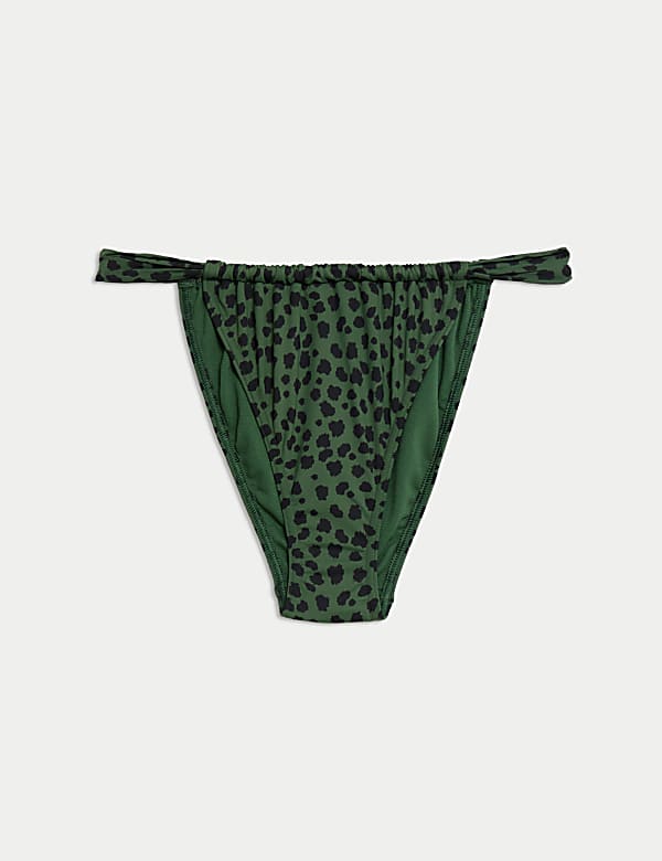 Animal Print High Leg Bikini Bottoms - BG