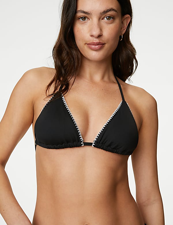 Crochet Stitch Triangle Bikini Top