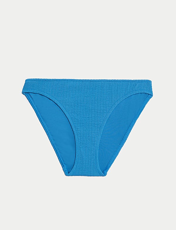 Bas de bikini taille haute &agrave; motif textur&eacute; - FR