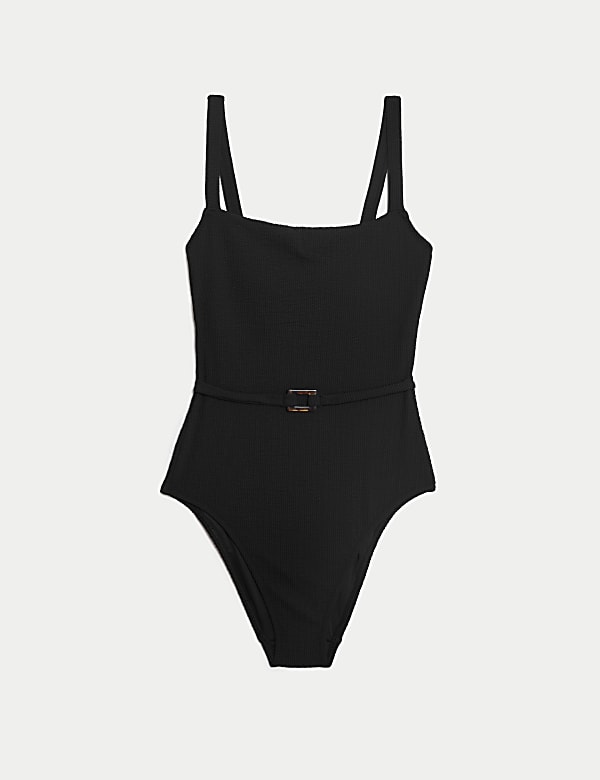 Textured Square Neck Swimsuit - CY