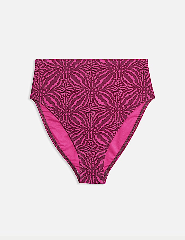 Bas de bikini taille haute avec imprimé - CH