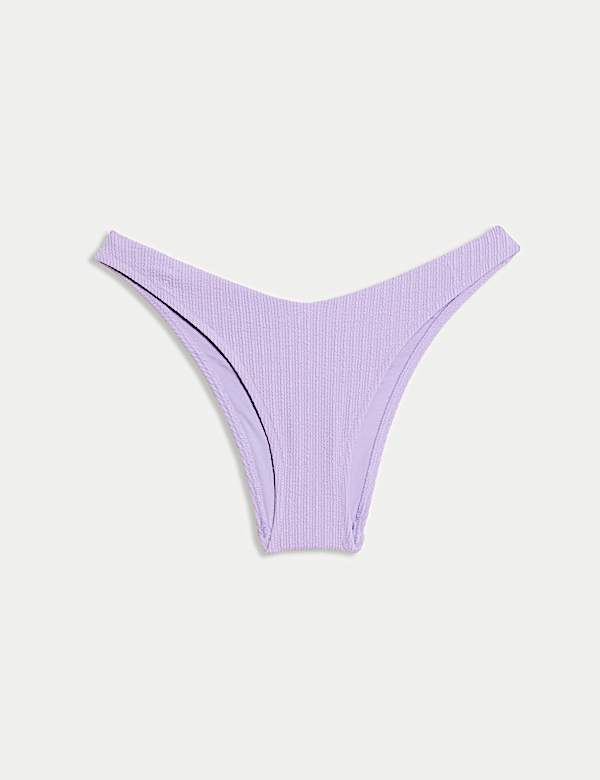 Bas de bikini texturé coupe échancrée - FR