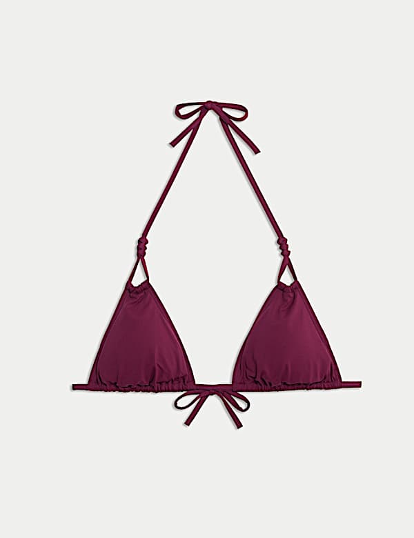 Knot Front Triangle Bikini Top - GR