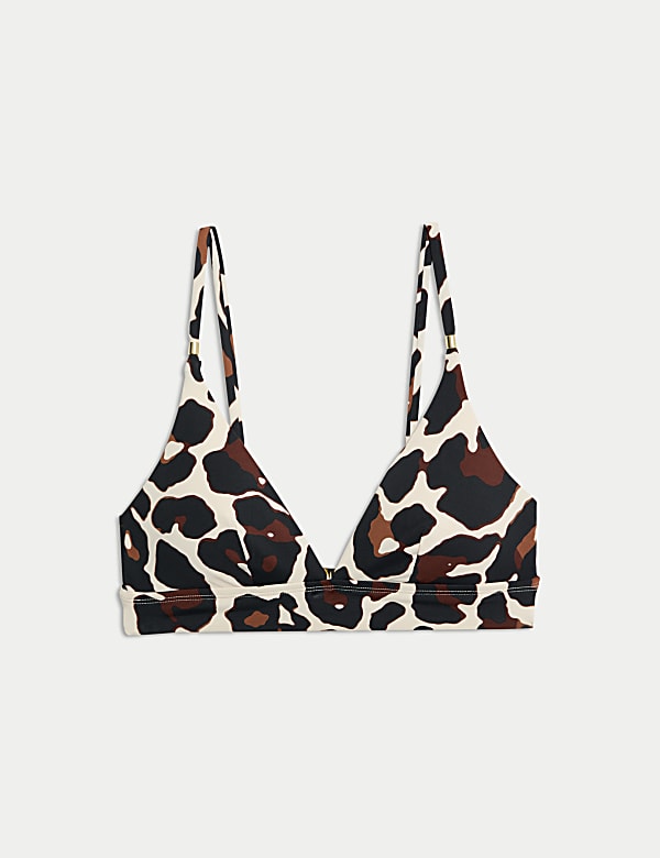 Printed Plunge Bikini Top - NL