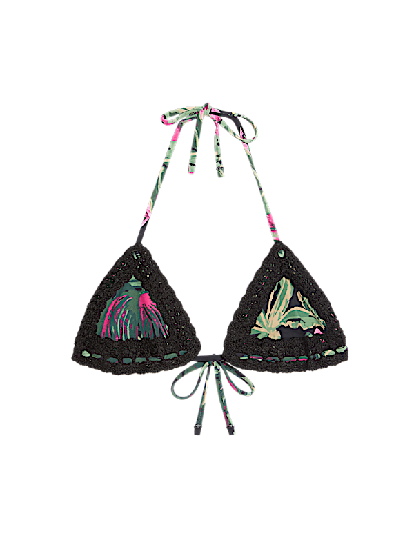 Textured Triangle Bikini Top