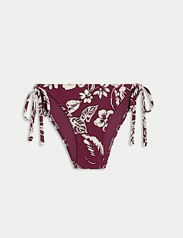 Printed Tie Side Bikini Bottoms