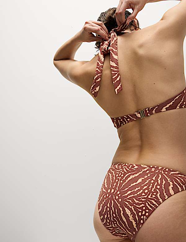 Haut de bikini ampliforme dos nu avec imprimé - BE