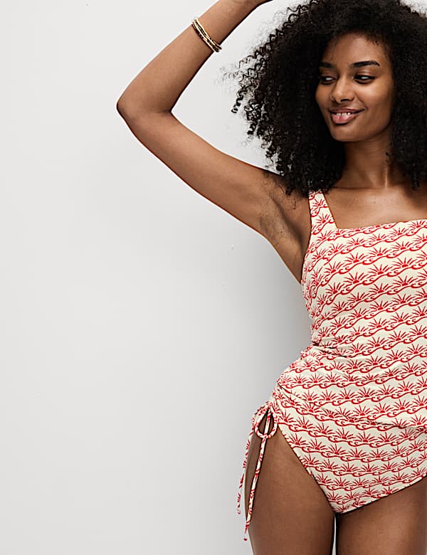 Floral Square Neck Tankini Top