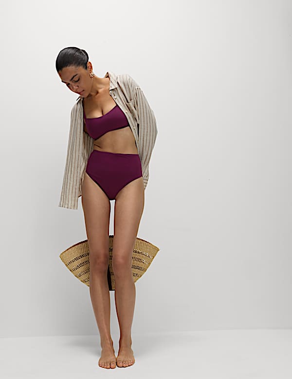 Tummy Control High Waisted Bikini Bottoms - HR