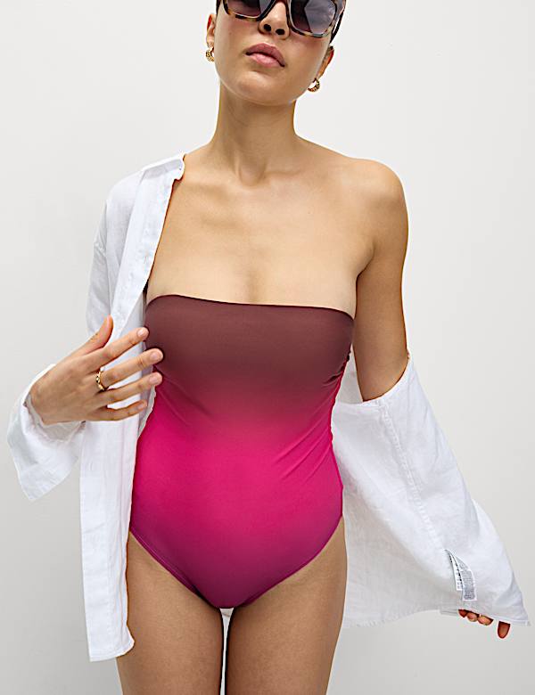 Ombre Bandeau Swimsuit