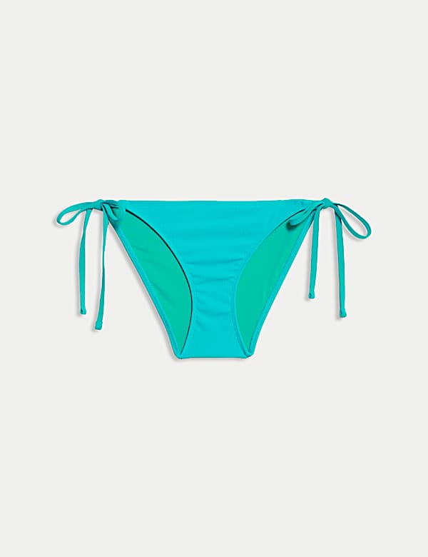 Bas de bikini à nouer sur les côtés à motif texturé - BE