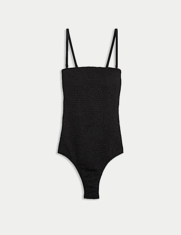 Pakaian Renang Leher Kemban Persegi Bantalan Transparan - ID