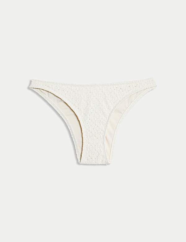 Broderie High Leg Bikini Bottoms - FR