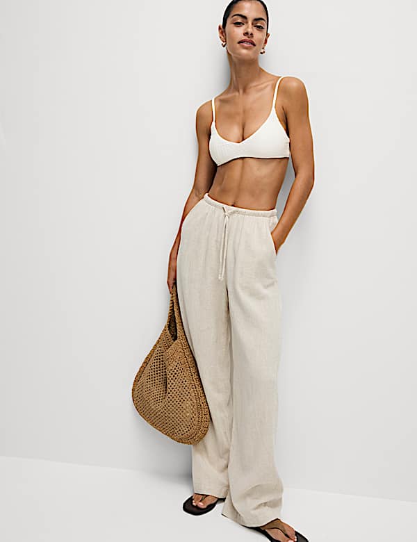 Lace Textured Scoop Neck Bikini Top - AU