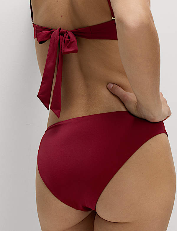 Ruched High Leg Bikini Bottoms - FI