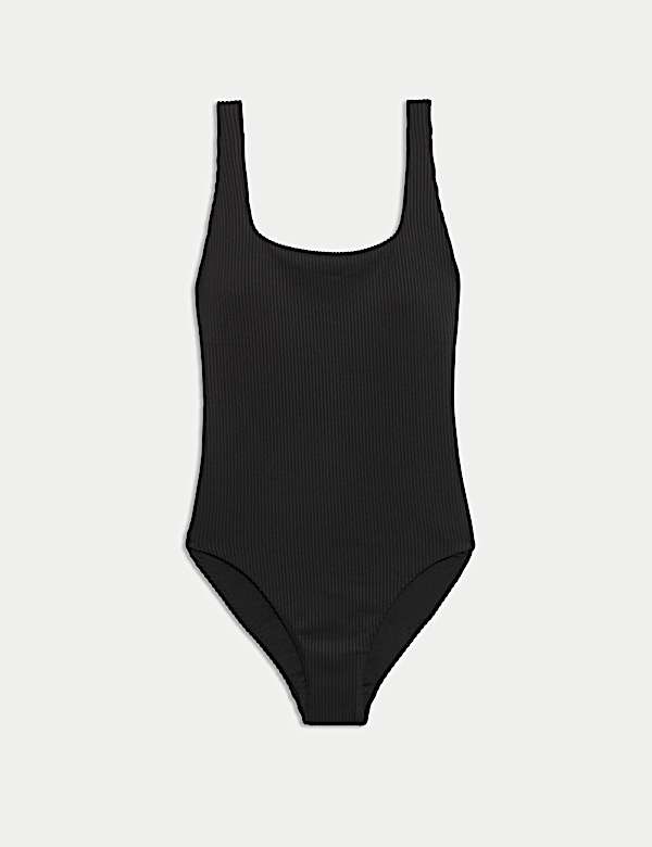 Maillot de bain menstruel côtelé à décolleté rond - LU