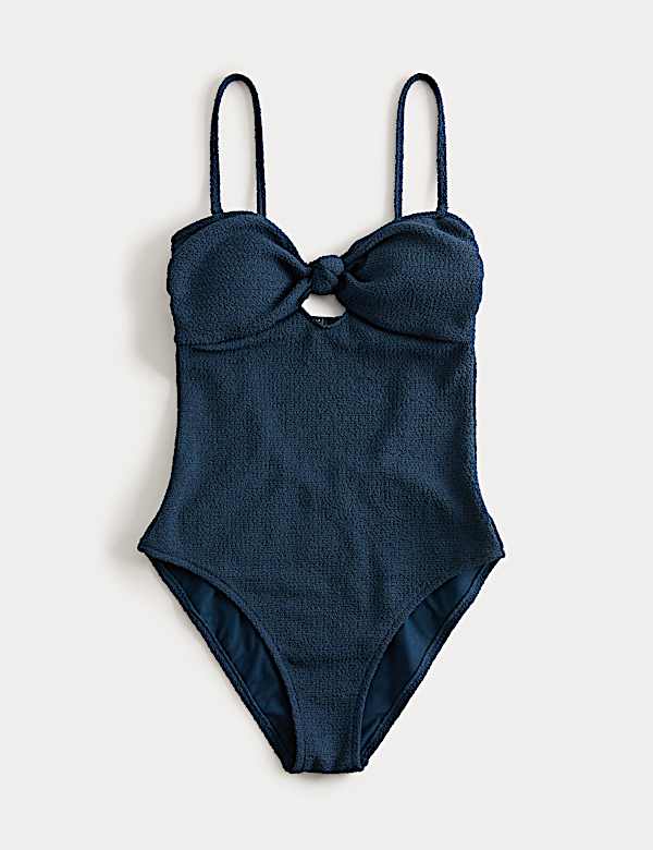 Badpak met geknoopte voorkant en uitgesneden detail - NL