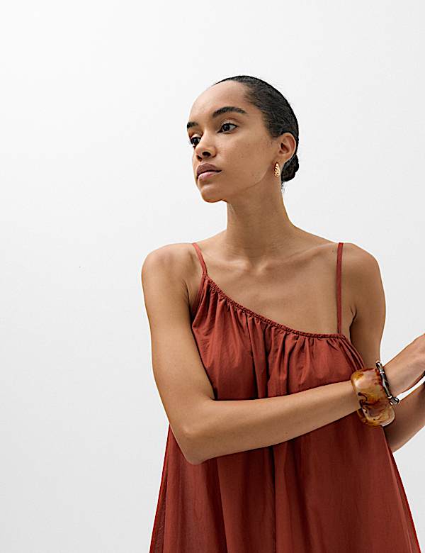 Pure Cotton Asymmetric Maxi Beach Dress - RS