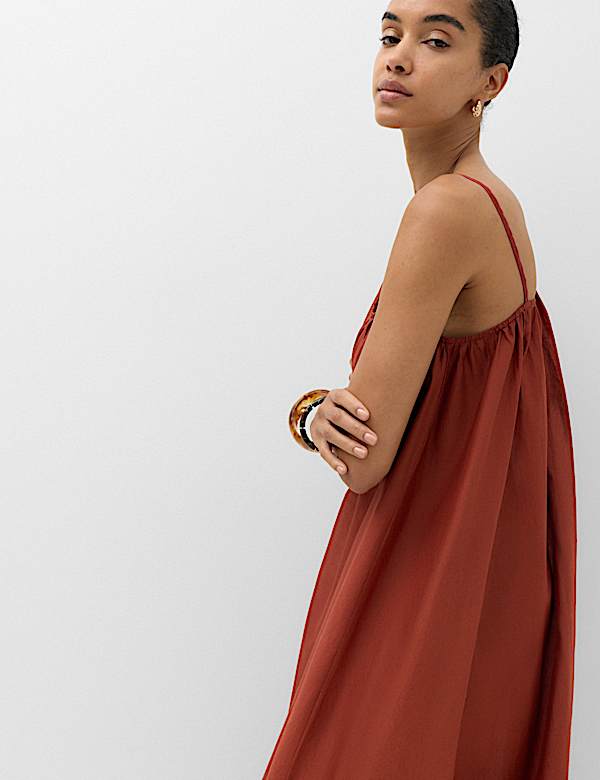 Pure Cotton Asymmetric Maxi Beach Dress - RS