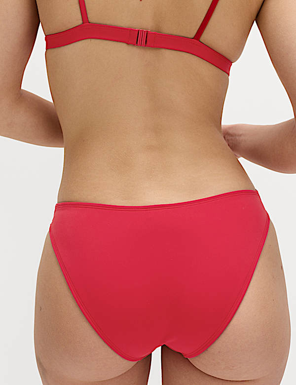 Sculpt Broderie Trim High Leg Bikini Bottoms - CZ