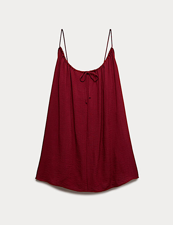 Tie Front Strappy Mini Slip Dress - DK