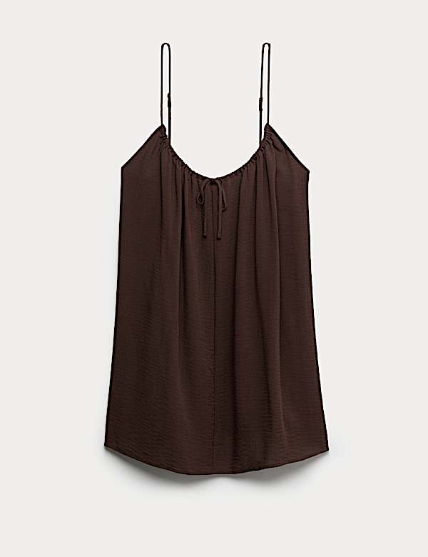 Fond de robe coupe courte &agrave; bretelles nou&eacute; sur le devant - CH